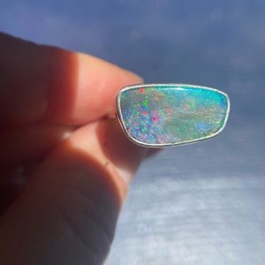 Pinfire boulder opal ring 6